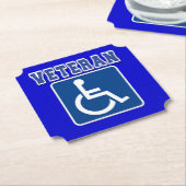 Mit Behinderung behinderter Veteran Untersetzer (angewinkelt)