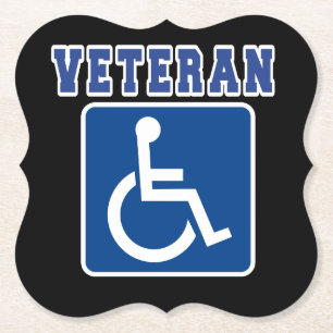 Mit Behinderung behinderter Veteran Untersetzer