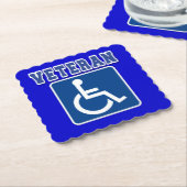 Mit Behinderung behinderter Veteran Untersetzer (angewinkelt)