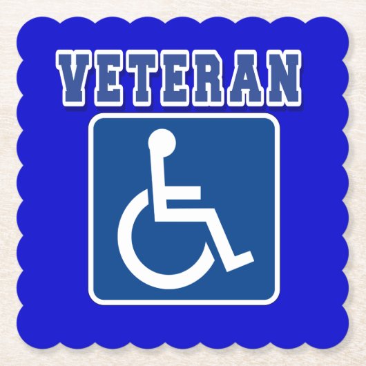 Mit Behinderung behinderter Veteran Untersetzer (Vorderseite)
