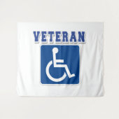 Mit Behinderung behinderter Veteran Wandteppich (Vorderseite (Horizontal))