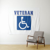 Mit Behinderung behinderter Veteran Wandteppich (Beispiel (Horizontal))