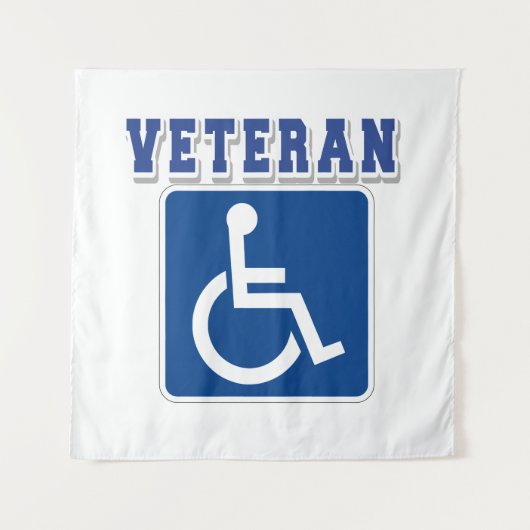 Mit Behinderung behinderter Veteran Wandteppich (Vorderseite)