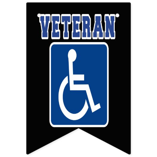 Mit Behinderung behinderter Veteran Wimpelkette (Dritte Fahne)