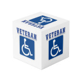 Mit Behinderung behinderter Veteran Würfel (Rückseite Schrägansicht)