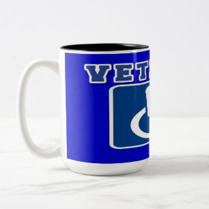 Mit Behinderung behinderter Veteran Zweifarbige Tasse
