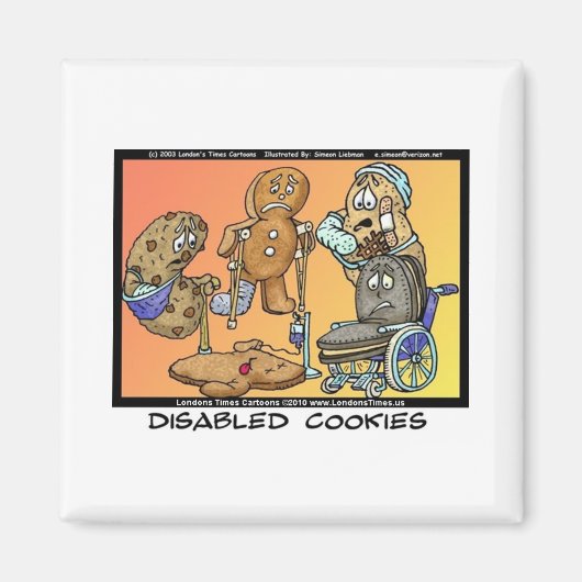 Mit Behinderung Cookies Funny Internet gibt T-Shir Magnet (Vorne)