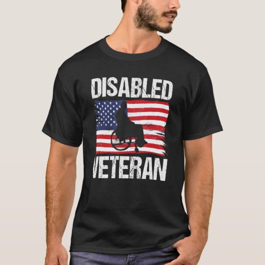 Mit Behinderung Fahne der Amerikaner T-Shirt (Vorderseite)