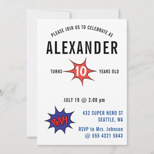 Mit Behinderung fliegender Superheld Rollstuhlgenu Einladung (Rückseite)