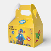 Mit Behinderung fliegender Superheld Rollstuhlgenu Geschenkschachtel (Rückseite)