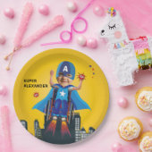 Mit Behinderung fliegender Superheld Rollstuhlgenu Pappteller (Party)