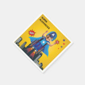 Mit Behinderung fliegender Superheld Rollstuhlgenu Serviette (Ecke)