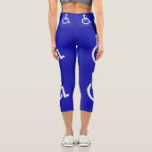Mit Behinderung für Behinderte Capri Leggings (Rückseite)