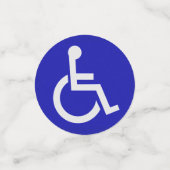 Mit Behinderung für Behinderte Konfetti (Klein Vorderseite)