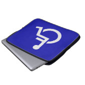 Mit Behinderung für Behinderte Laptopschutzhülle (Vorne Knopf)