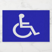 Mit Behinderung für Behinderte Lebensmitteletikett (Einzelnes Label)