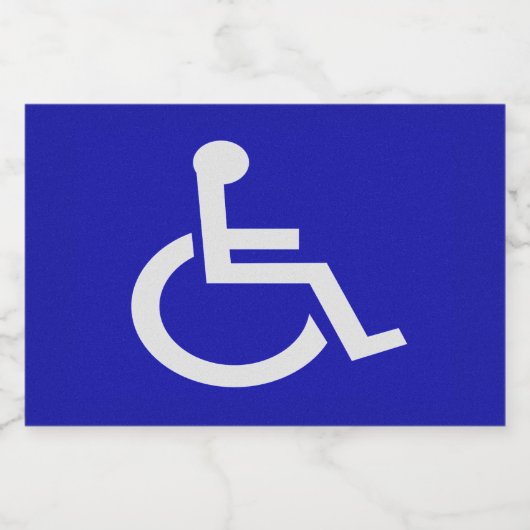 Mit Behinderung für Behinderte Lebensmitteletikett (Einzelnes Label)