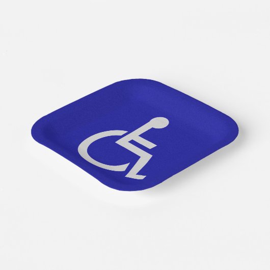 Mit Behinderung für Behinderte Pappteller (Gewinkelt)