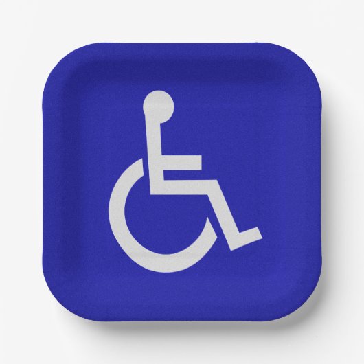 Mit Behinderung für Behinderte Pappteller (Vorderseite)