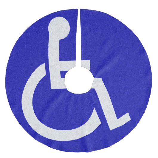 Mit Behinderung für Behinderte Polyester Weihnachtsbaumdecke (Vorderseite)