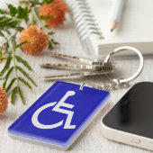 Mit Behinderung für Behinderte Schlüsselanhänger (Vorderseite rechts)