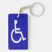 Mit Behinderung für Behinderte Schlüsselanhänger (Rückseite)