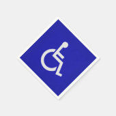 Mit Behinderung für Behinderte Serviette (Ecke)