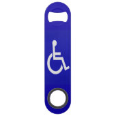 Mit Behinderung für Behinderte Speed Flaschenöffner (Rückseite)