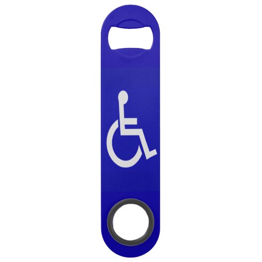 Mit Behinderung für Behinderte Speed Flaschenöffner (Rückseite)