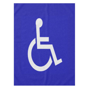 Mit Behinderung für Behinderte Tischdecke