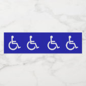 Mit Behinderung für Behinderte Wasserflaschenetikett (Einzelnes Label)