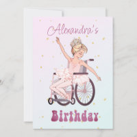Mit Behinderung Girl Ballerina Geburtstagspink