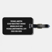 Mit Behinderung Handicap für Schwarz/Weiß Gepäckanhänger (Rückseite horizontal)