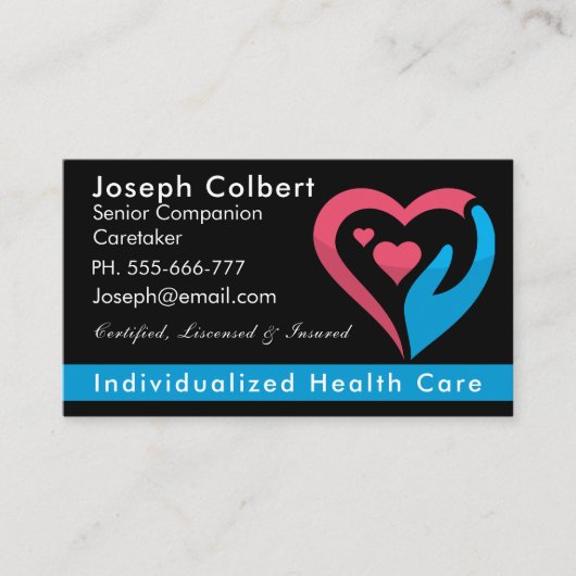 Mit Behinderung Homecare Caregiver Nurse Zuhause i Visitenkarte (Vorderseite)
