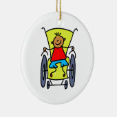 Mit Behinderung Junge Keramik Ornament (Rechts)