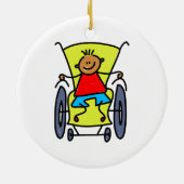 Mit Behinderung Junge Keramik Ornament (Hinten)