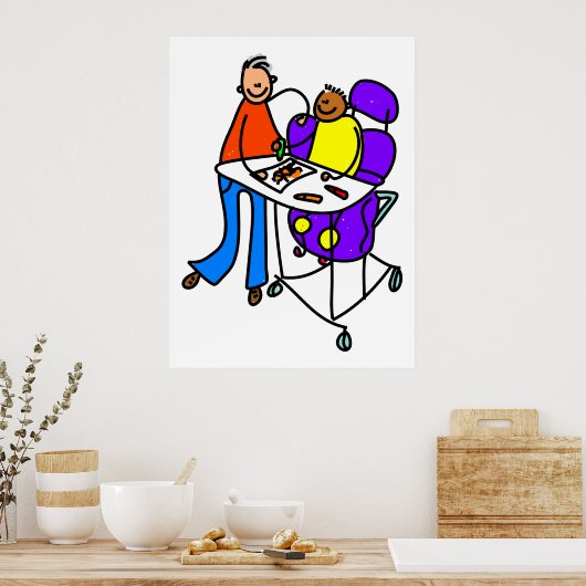 Mit Behinderung Junge Poster (Küche)
