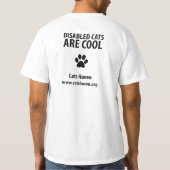 Mit Behinderung Katzen sind cool T-Shirt (Rückseite)