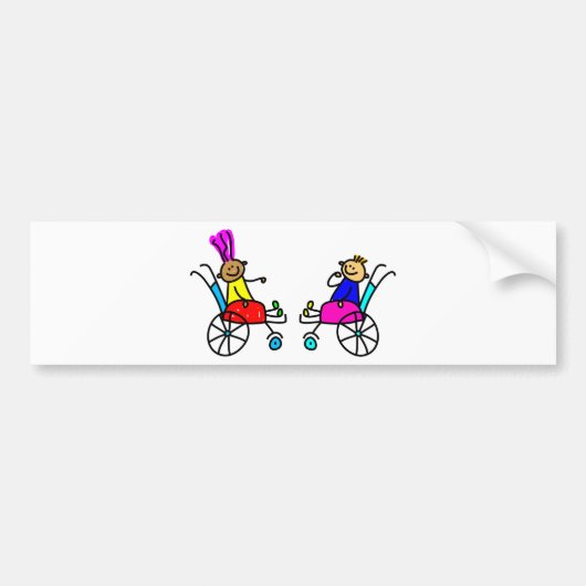 Mit Behinderung Kinder Autoaufkleber (Vorne)