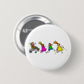 Mit Behinderung Kinder Button (Vorne & Hinten)