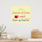 Mit Behinderung Kinder dabei unterstützen, ihr Pot Poster (Küche)