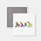 Mit Behinderung Kinder Magnet (Vorderseite/Rückseite)