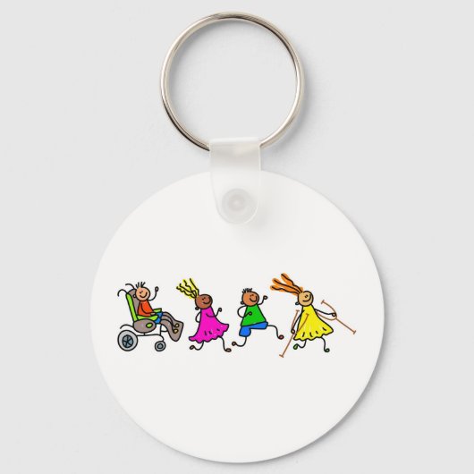 Mit Behinderung Kinder Schlüsselanhänger (Vorderseite)