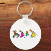 Mit Behinderung Kinder Schlüsselanhänger (Vorderseite)