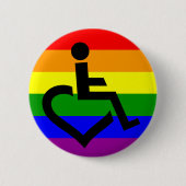 Mit Behinderung LGBT Stolz-Abzeichen Button (Vorderseite)