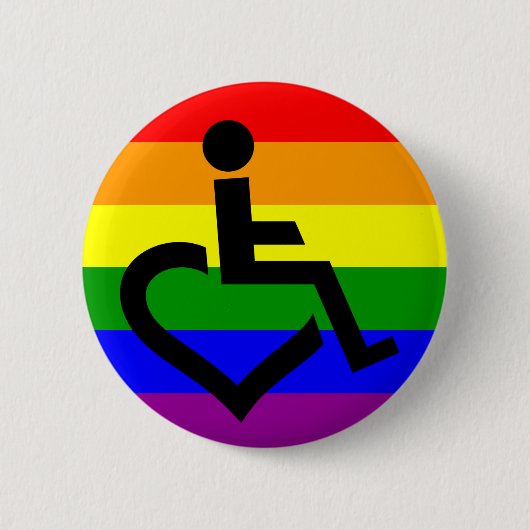 Mit Behinderung LGBT Stolz-Abzeichen Button (Vorderseite)