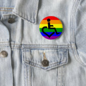 Mit Behinderung LGBT Stolz-Abzeichen Button (Beispiel)