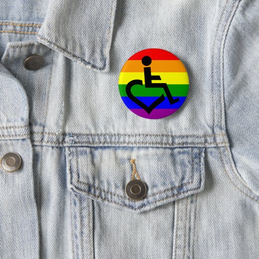 Mit Behinderung LGBT Stolz-Abzeichen Button (Beispiel)