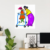 Mit Behinderung Mädchen Poster (Heimbüro)