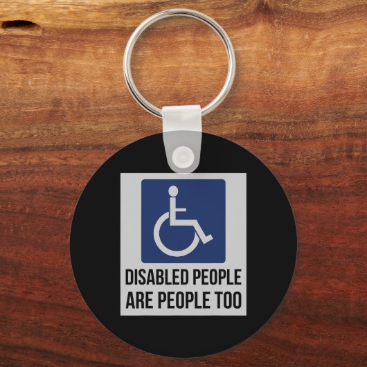 Mit Behinderung Menschen sind auch Menschen für Be Schlüsselanhänger (Rückseite)